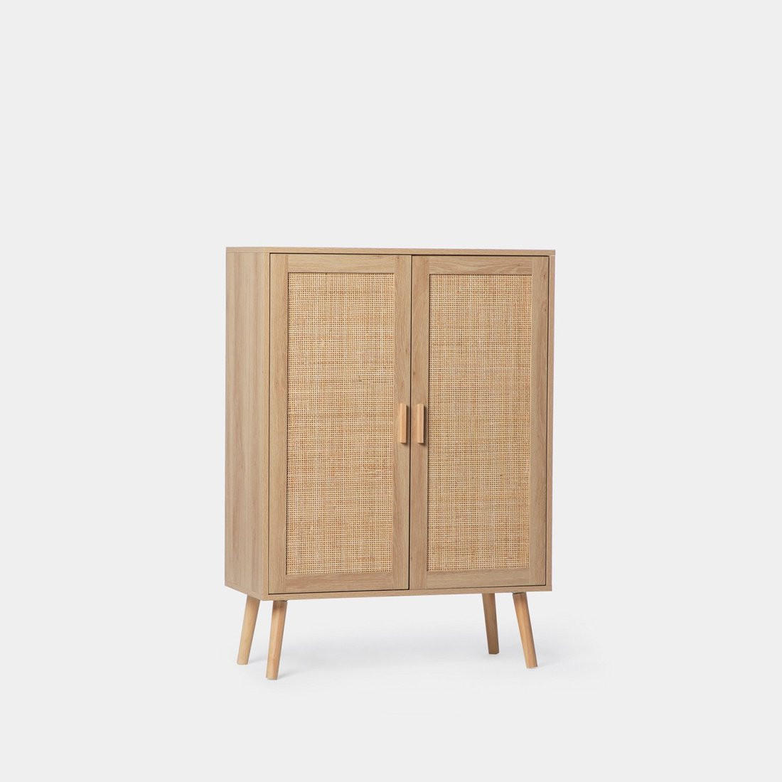 VITRINENSCHRANK DOPPELTER Tahiti Natürlich 80 cm x 110 cm - Naturfarben, Holzwerkstoff (80/110/34cm)