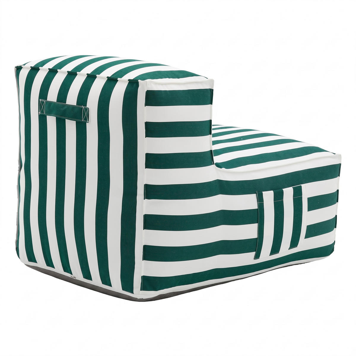 OUTDOOR Sitzsack SOFT mit Rückenlehne für Garten & Terrasse, Grün - Grün, Textil (70/75/100cm) - Muffo