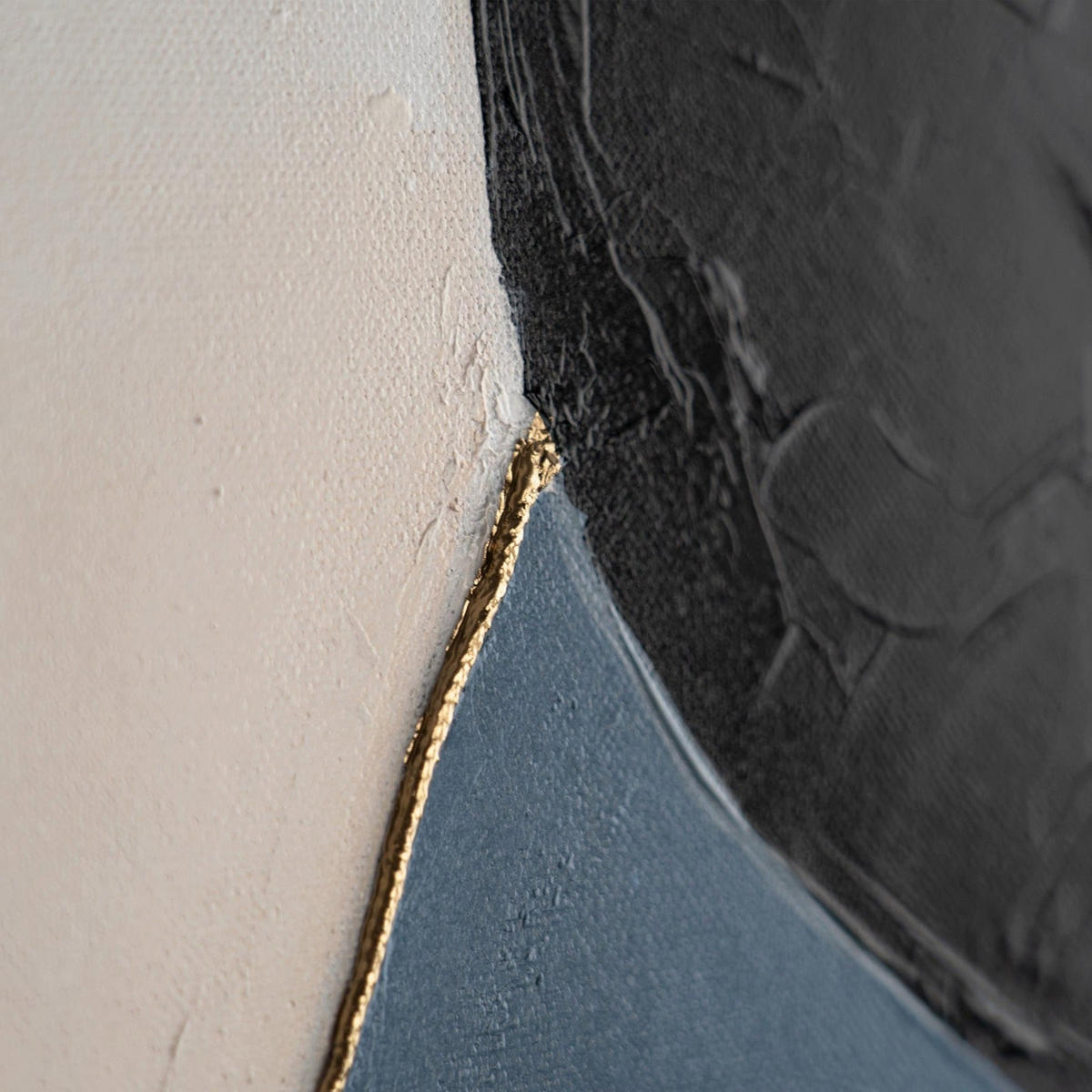 GEMÄLDE Gestreifte Symphonie Schattenfugenrahmen Schwarz 180x120 cm - Schwarz, Holz (180/120cm) - YS-art gallery
