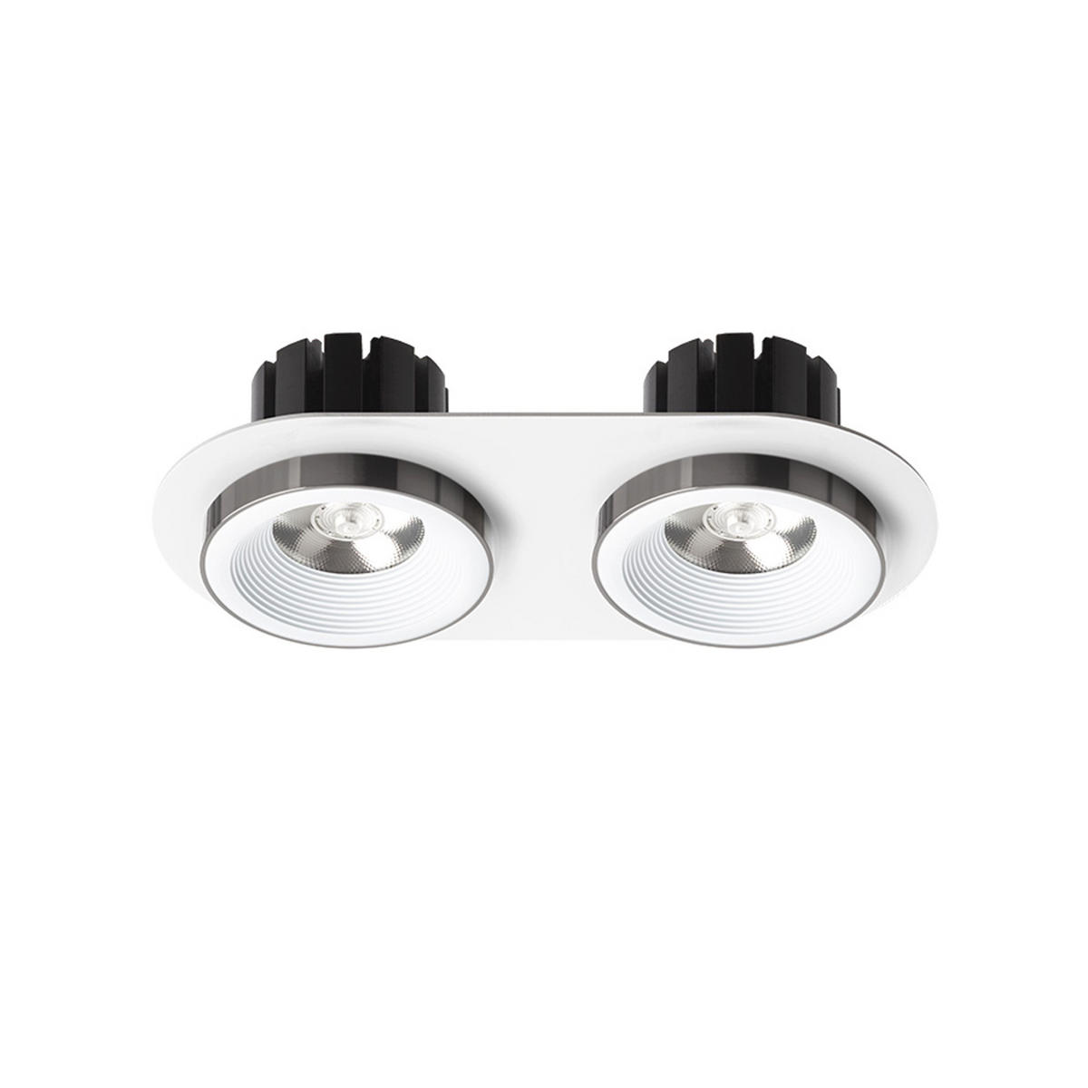 EINBAULEUCHTE SHARM R II Weiß Schwarzchrom 20 W - Weiß, Metall (23/115/15cm) - Rendl