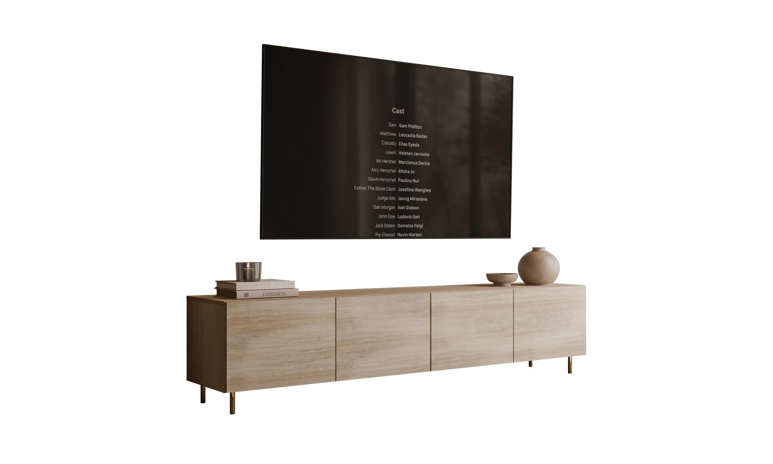 Lookway Tv-Schrank Beige 200x46x40 cm