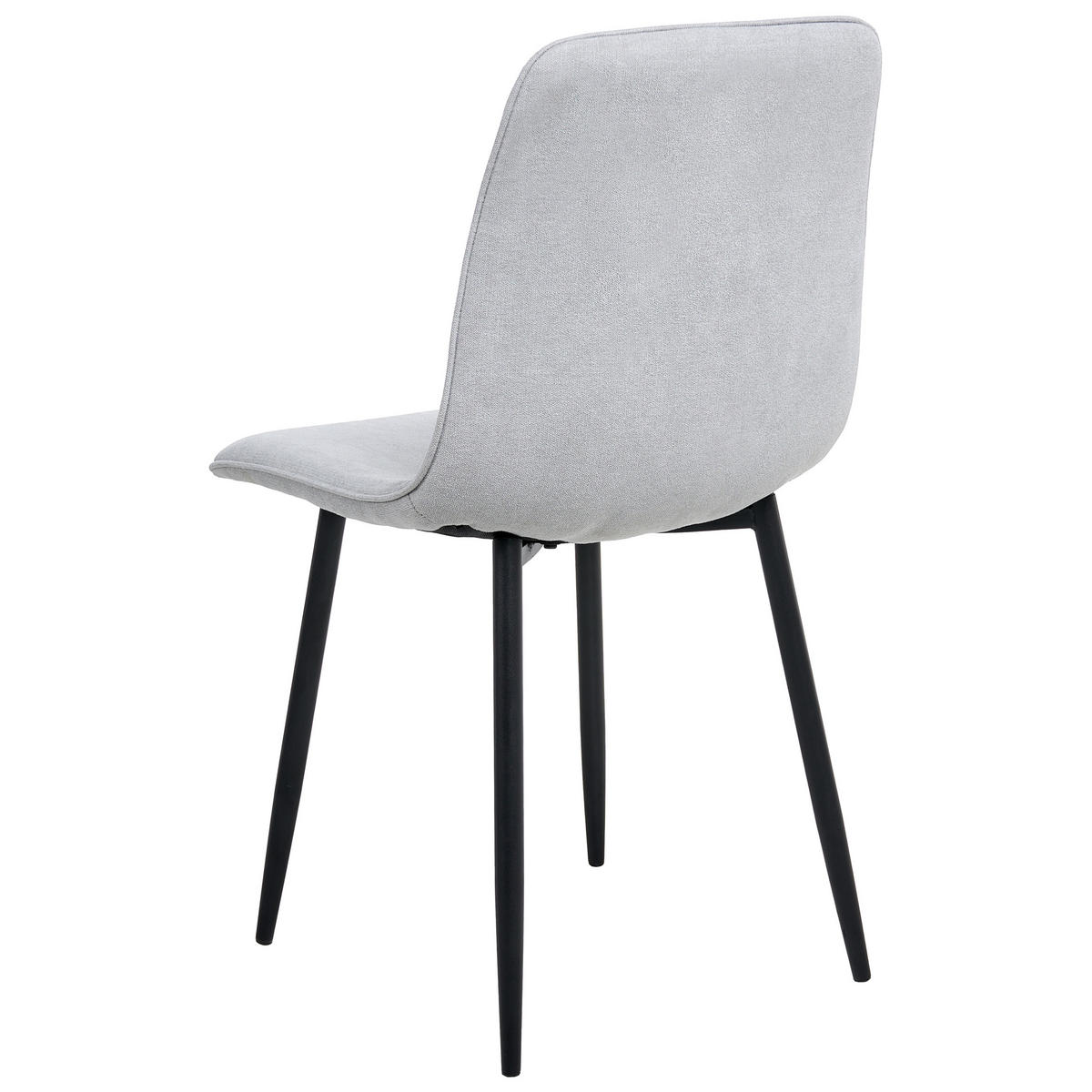 ESSZIMMERSTUHL 4er-Set Hellgrau Tuscola - Hellgrau/Schwarz, Textil (46/88/58cm) - Beliani