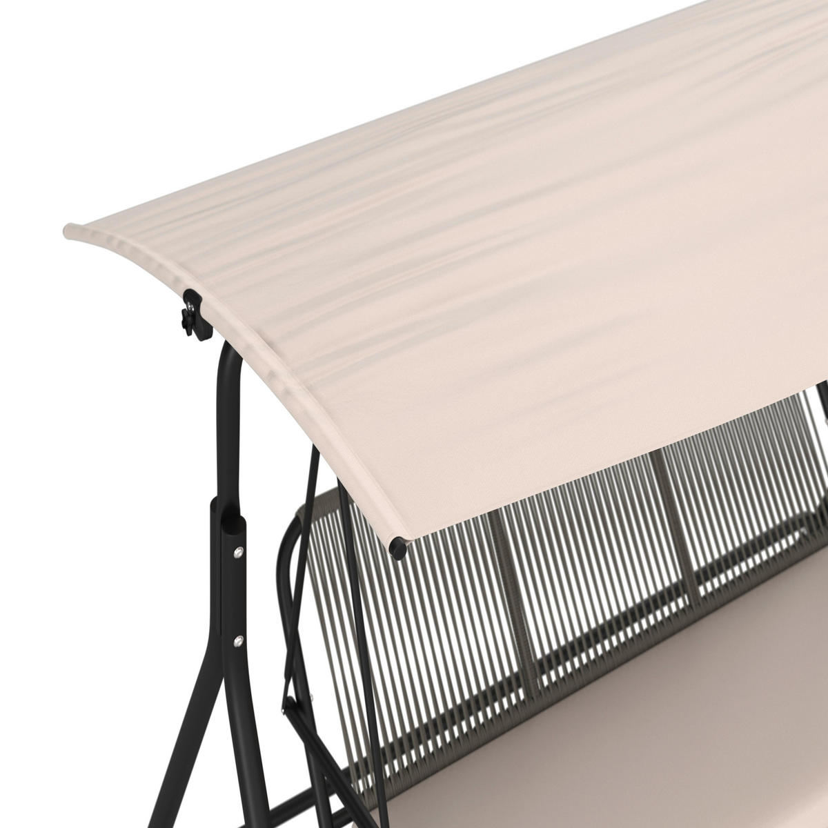 HOLLYWOODSCHAUKEL Savanna Hellgrau Outdoorstoff/Metall - Hellgrau, Metall (1/162/120cm)