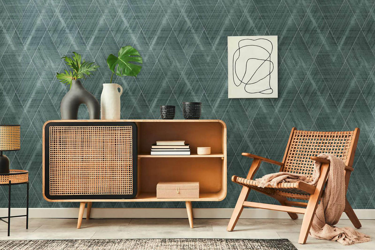 VLIESTAPETE Grün 53/1005 cm - Grün, Textil (53/1cm) - KUNSTLOFT