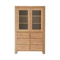 GESCHIRRSCHRANK Eden Natur aus Eiche - Naturfarben, Holz (120/190/40cm) - Tikamoon