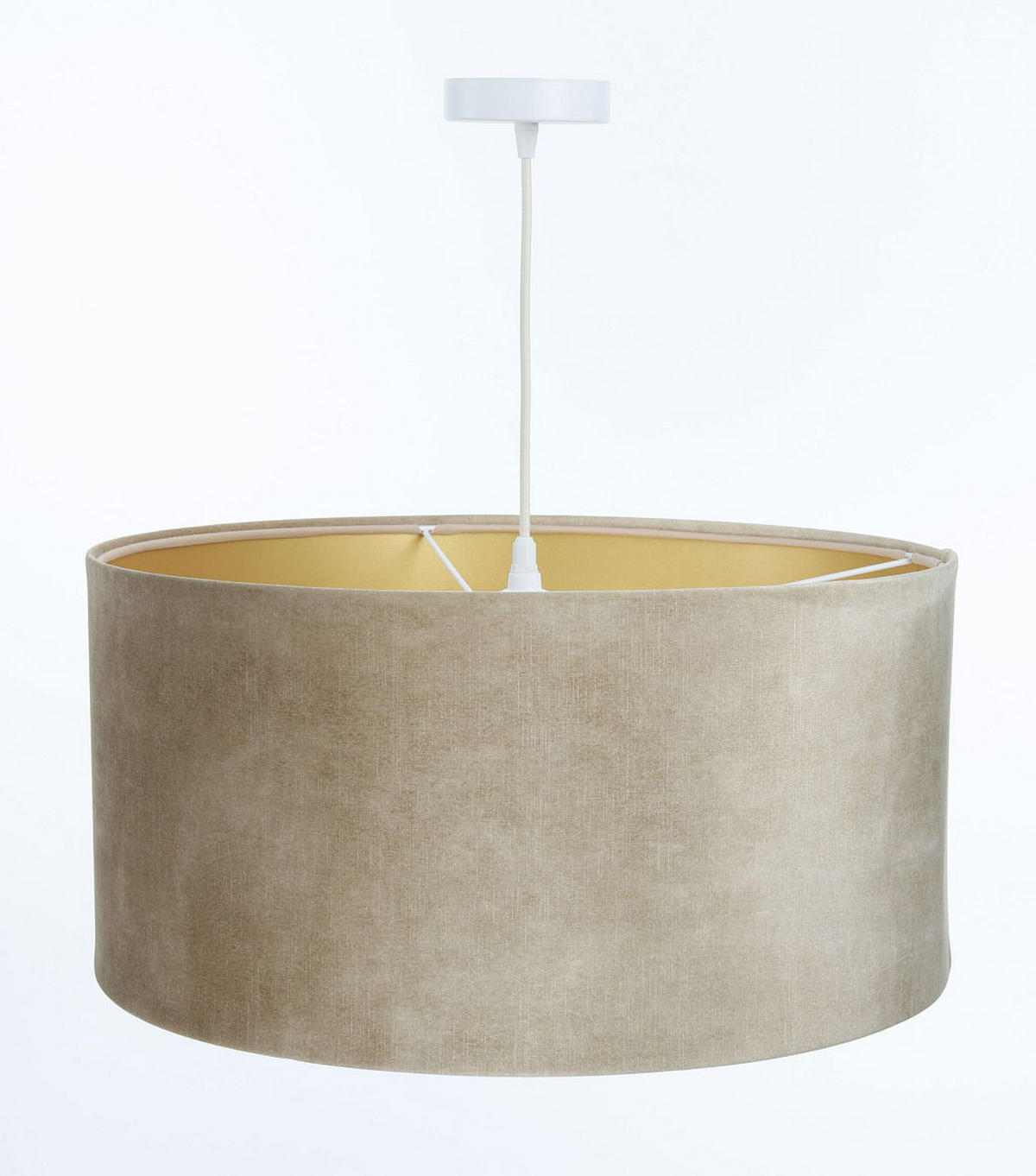 HÄNGELEUCHTE Gold 40/20 cm - Beige/Goldfarben, Kunststoff (40/0.4/20cm) - ONZENO