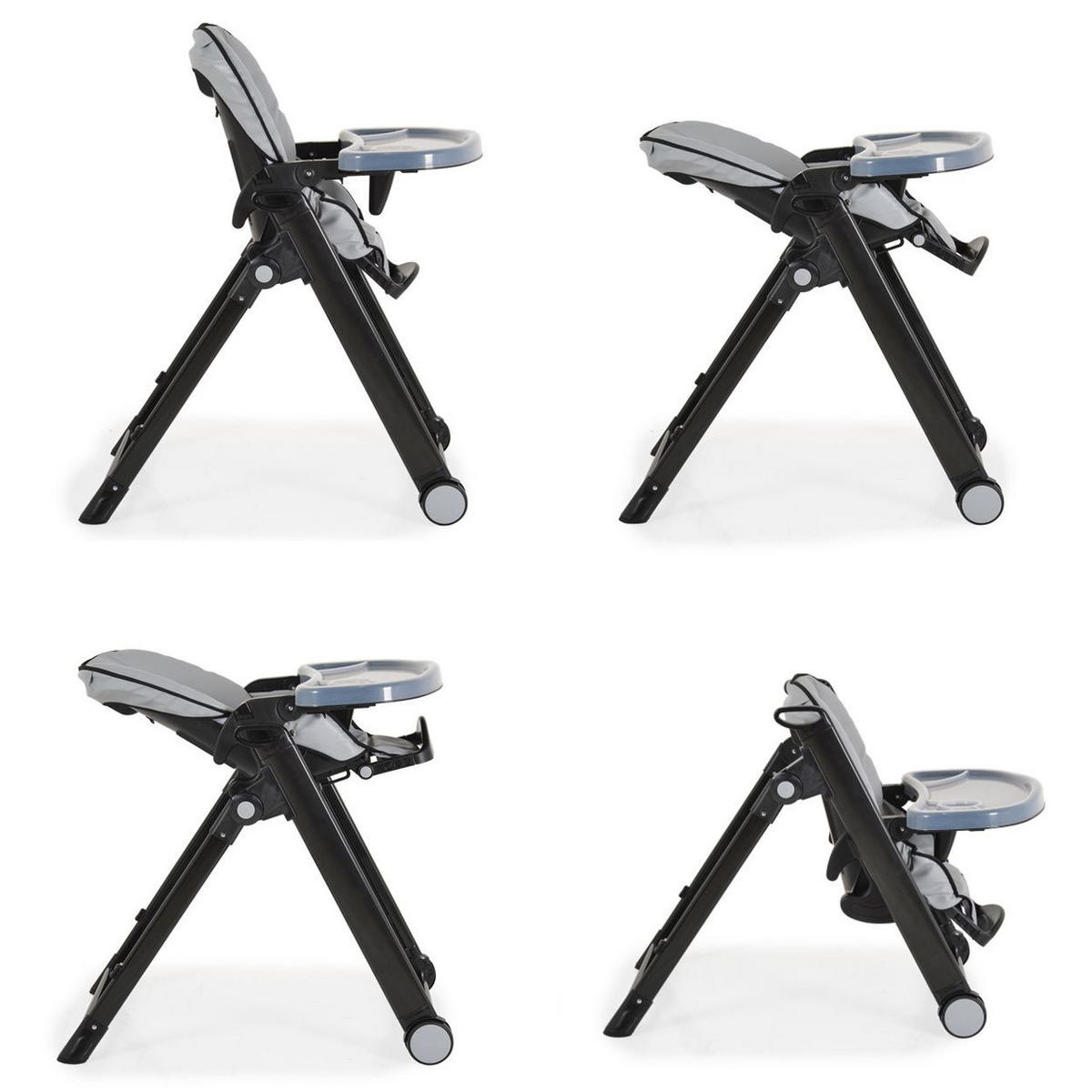 HOCHSTUHL Neron Fußstütze grau klappbar Rückenlehne verstellbar Gurt - Grau, Kunststoff (55/85/75cm) - Cangaroo