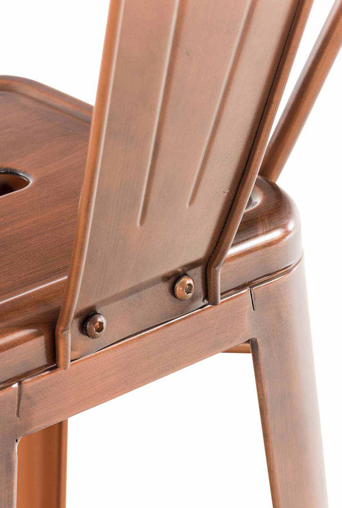 BARHOCKER Adnan, 4er Set, Kupfer - Braun, Metall (44/100/52cm) - TPFLiving