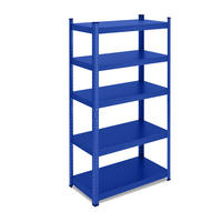 SCHWERLASTREGAL - Blau, Kunststoff/Metall (75/150/30cm) - Relaxdays
