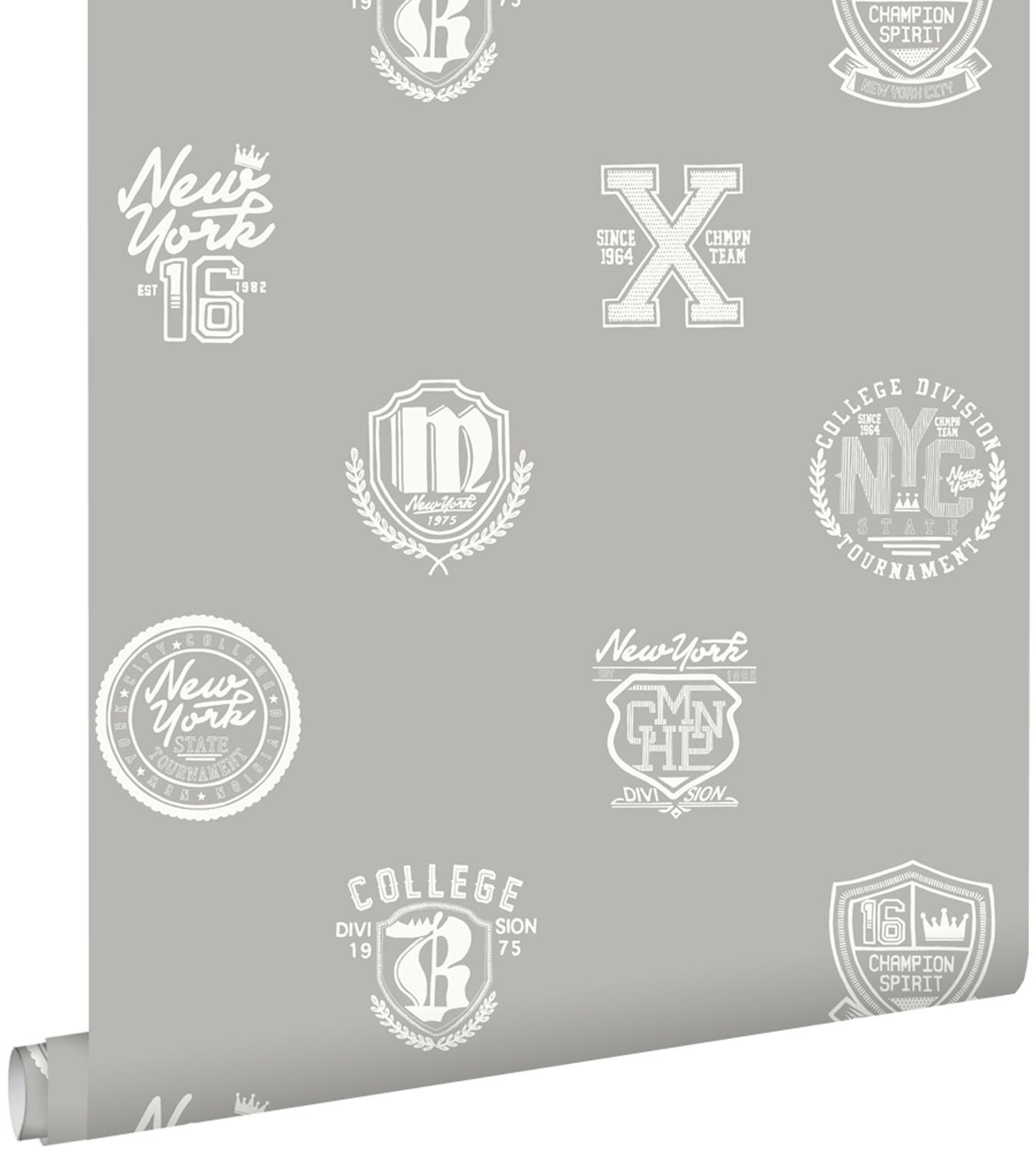 TAPETE Schulembleme 53 cm x 10.05 m - Grau, Papier (53/1000cm) - ESTAhome