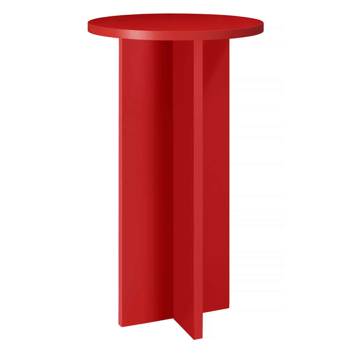 HOCHTISCH rund 60 cm Flammenrot CHINCHIN - Rot, Holzwerkstoff (60/105/60cm) - RNT By Really Nice Things