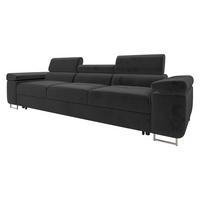 SCHLAFSOFA Torezio 3 Bis - Schwarz, Holz/Textil (263/90/102cm) - MIRJAN24