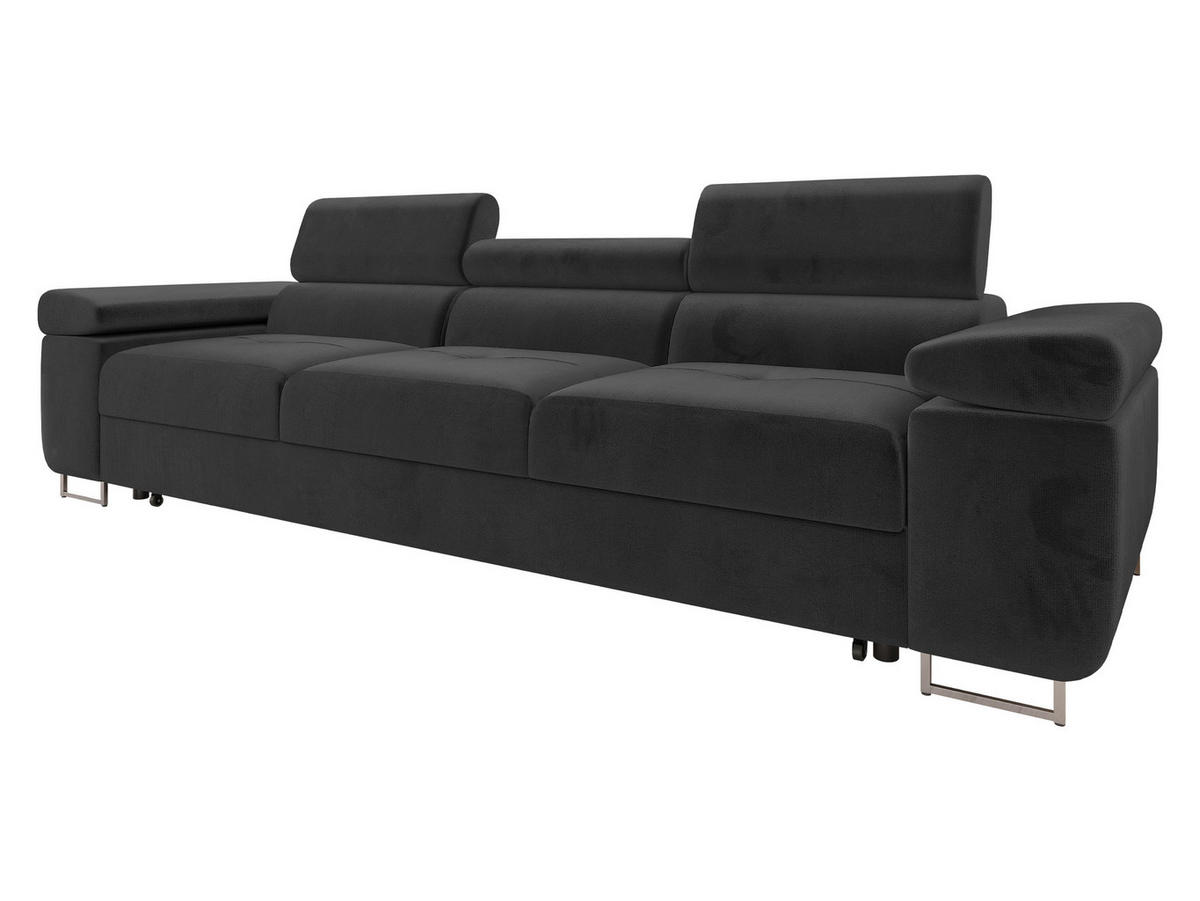 SCHLAFSOFA Torezio 3 Bis - Schwarz, Holz/Textil (263/90/102cm) - MIRJAN24