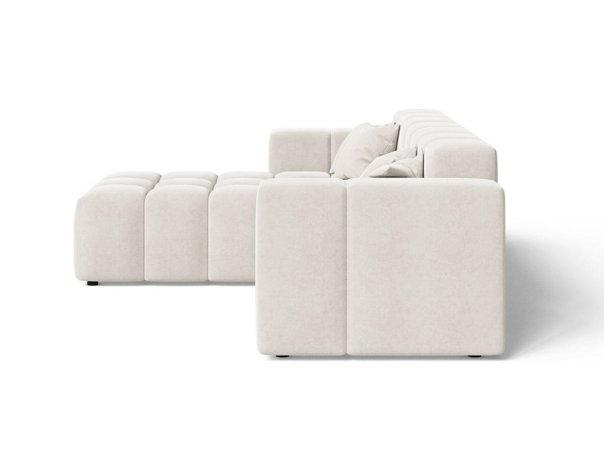 ECKSOFA Loopo Creme Links - Creme, Holz/Textil (265/180cm) - Graingold