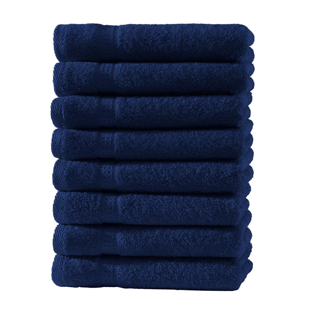 GÄSTEHANDTUCH 30x50 cm Frottier Gästetuch im 8er Set aus 100% Baumwolle, Blau 500g/m2 - Dunkelblau, Textil (35/50cm) - Carpe Sonno