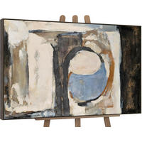GEMÄLDE Geometrische Farben II Schattenfugenrahmen Grau 120x80 cm - Grau, Holz (120/80cm) - YS-art gallery