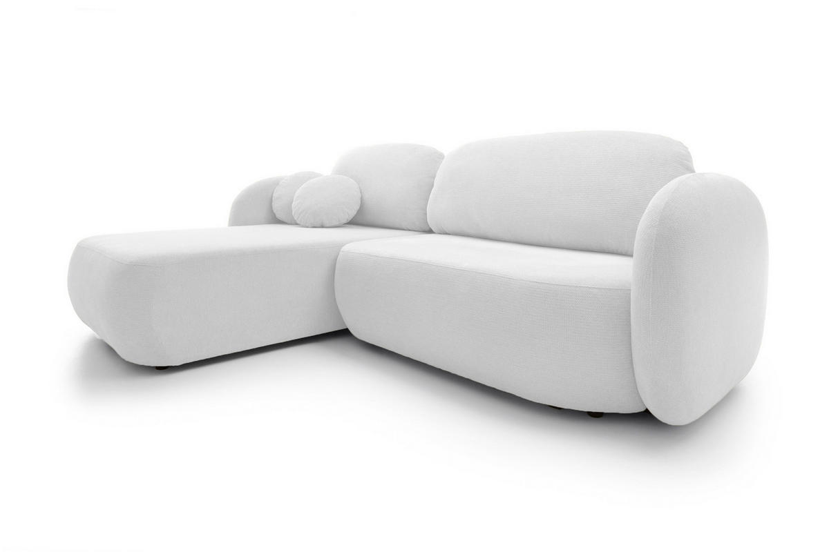ECKSOFA OLIO L-Form Schlaffunktion mit Bettkasten, lose Rückenkissen, freistehend, LINKS 174x248 cm Silver-coloured - Silberfarben, Holz/Textil (174/248cm) - DomoHome