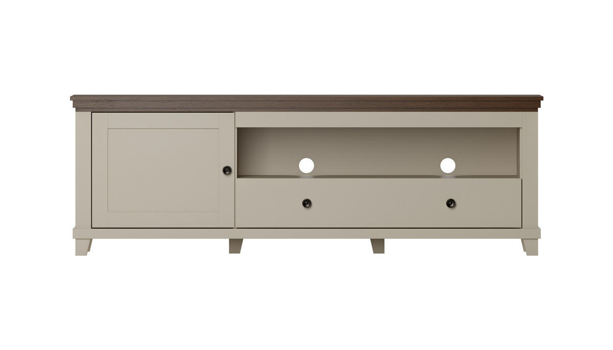 LOWBOARD EVANDRO 181/61/49 cm, Beige - Beige, Holzwerkstoff (181/61/49cm) - MASSENO