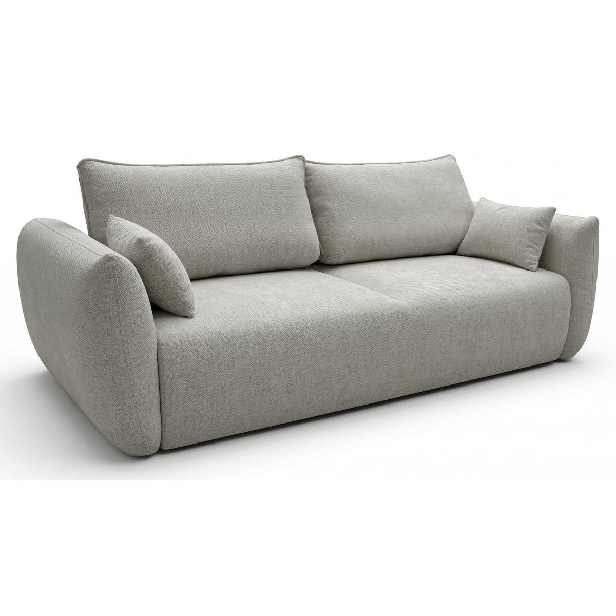 3-SITZER SCHLAFSOFA Zordo Chenille Graubeige - Taupe/Schwarz, Kunststoff/Textil (238/91/102cm) - Selsey