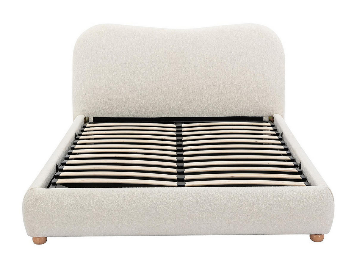 BETT mit Bettkasten - 2 Personen - stoff - weiß Vanari - Weiß, Textil (160/200cm) - Vente-Unique