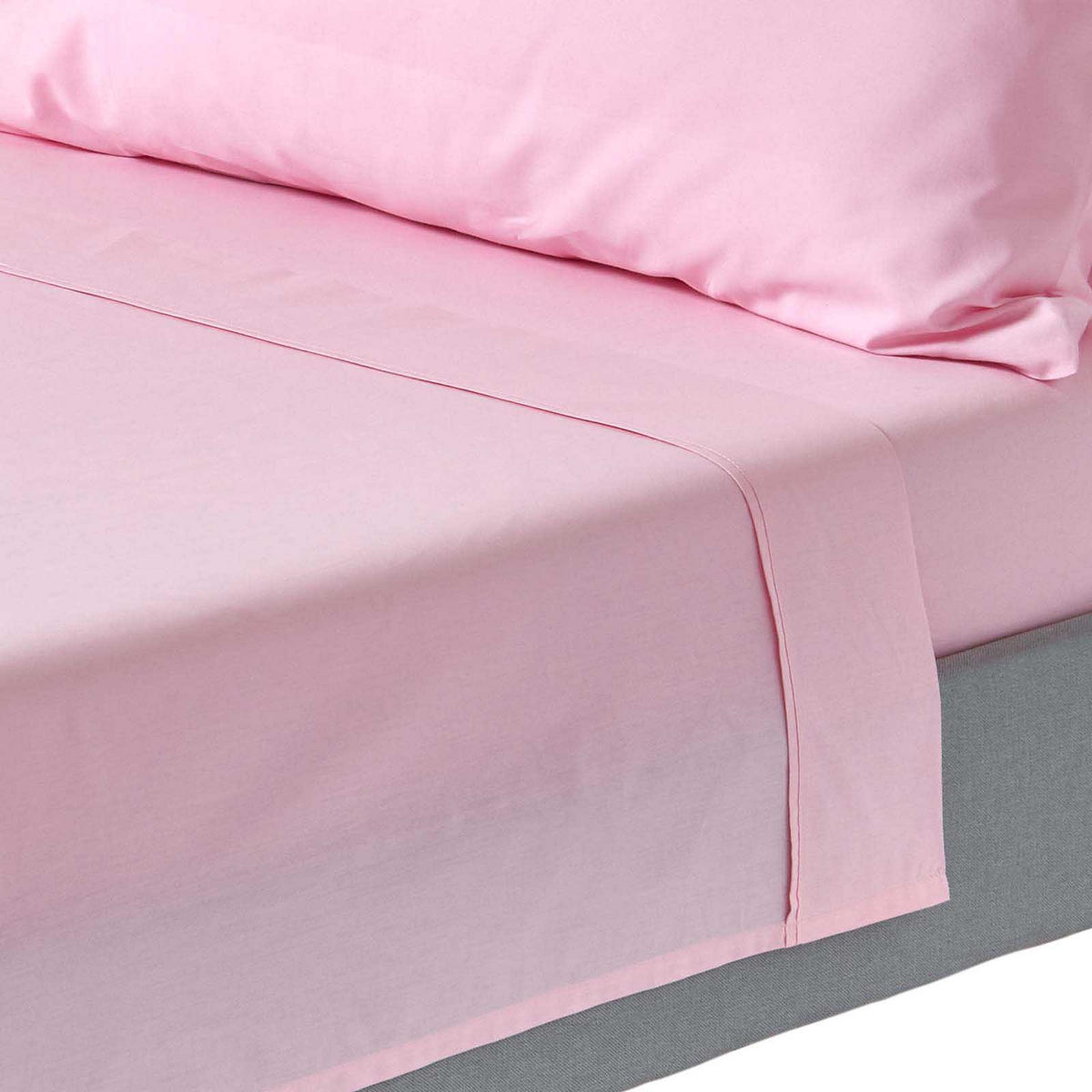 BETTLAKEN ohne Gummizug, Ägyptische Baumwolle, Fadendichte 200 - Rosa, Textil (178/255cm) - Homescapes