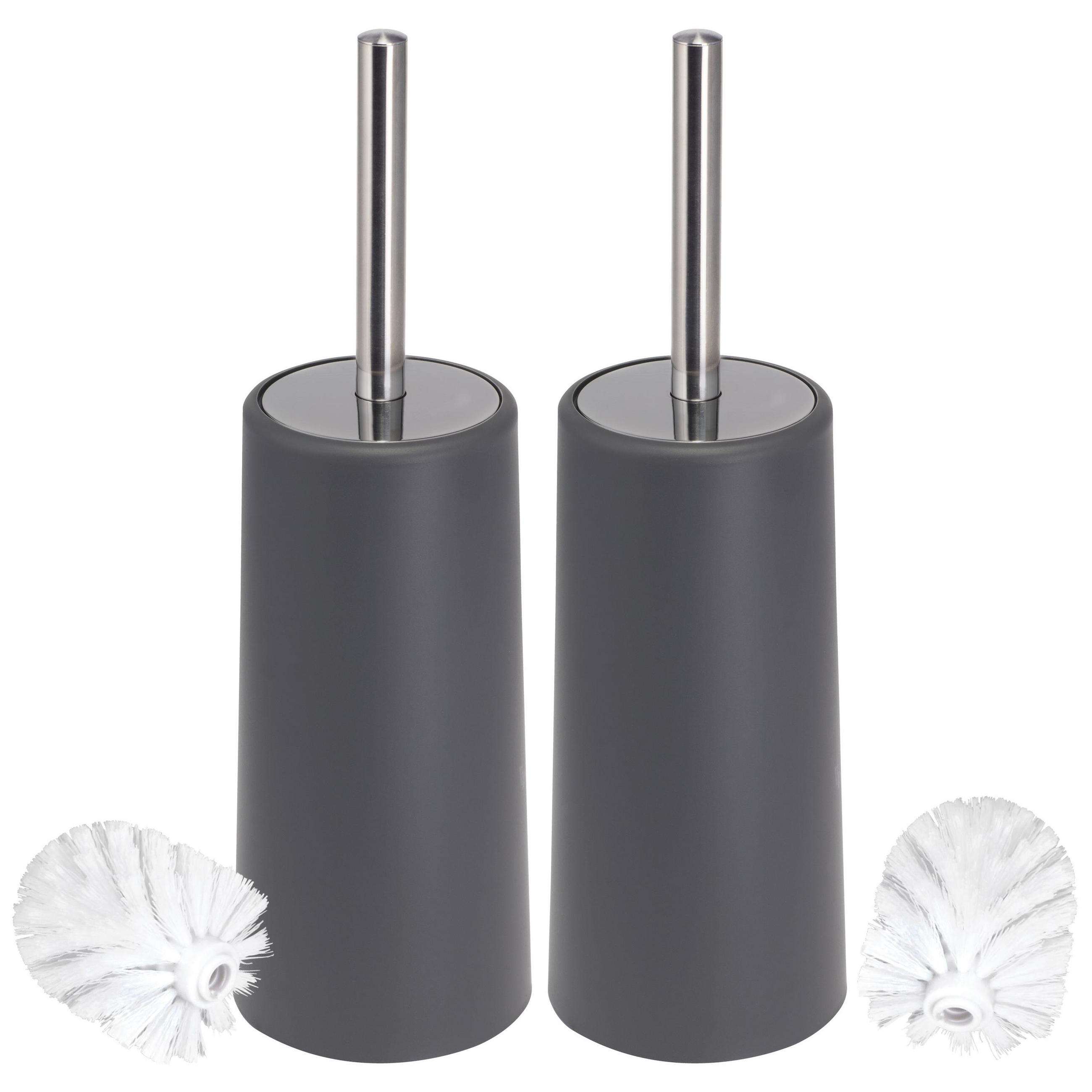 WC-BÜRSTE 2er Set, grau - Grau, Kunststoff (10/34.5/10cm) - bremermann