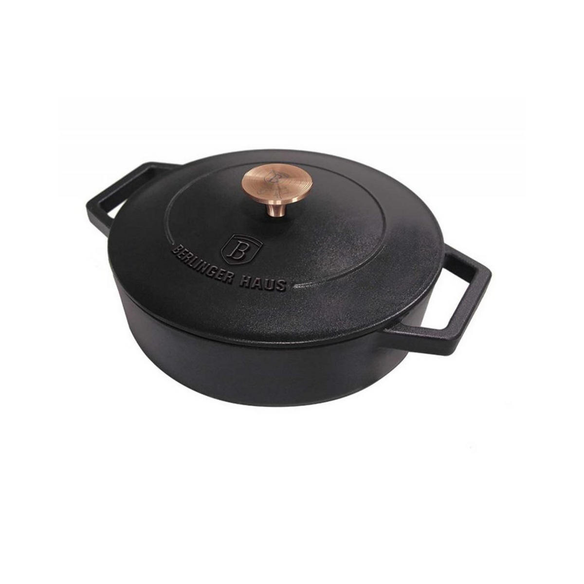 GUSSEISENBRÄTER 4,6l 30077 - Schwarz, Metall (30/22/12cm) - Berlinger Haus