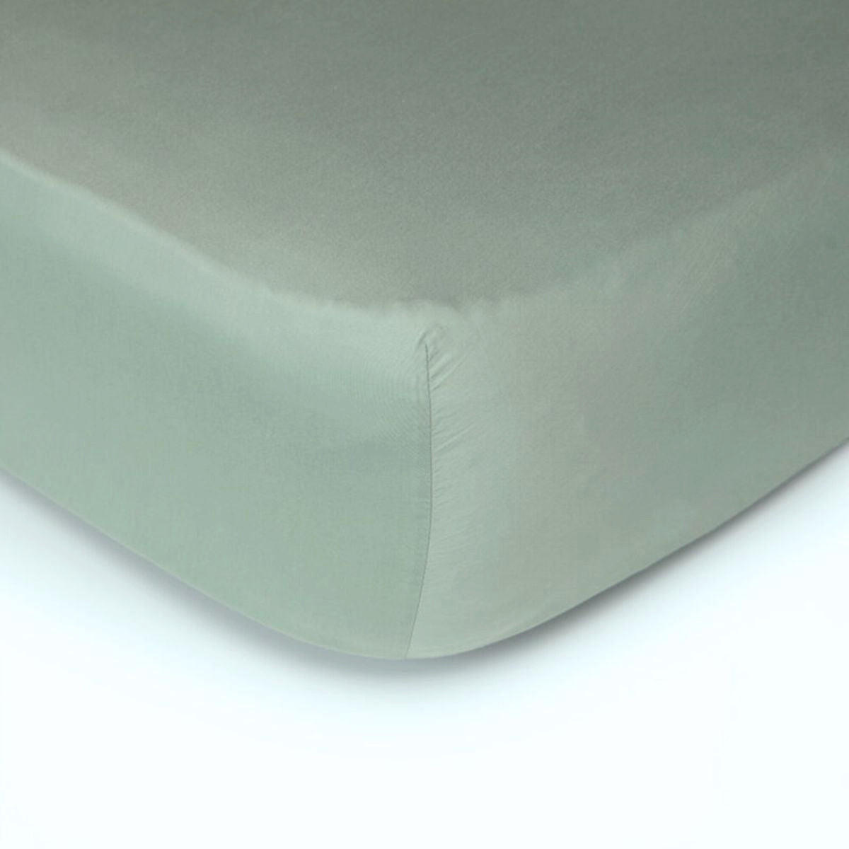 SPANNBETTTUCH. Baumwolle 100%. Satin 300 Fäden. “LISBON” - Grün, Textil (180/200cm) - SOWL