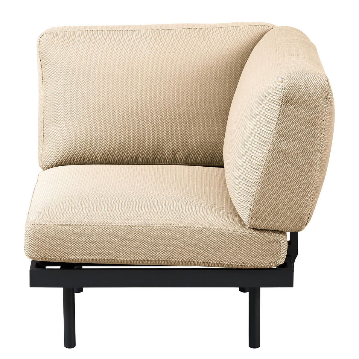 OUTDOOR-ECKELEMENT - Beige, Textil/Metall (84/83/84cm) - home24