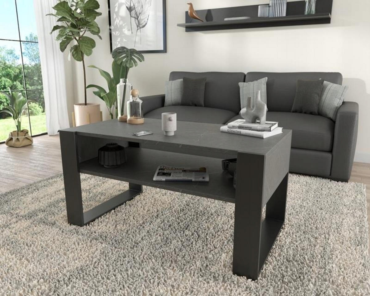 COUCHTISCH KAJA Naturstein 100/53,6/50 cm - Grau, Holzwerkstoff (53.6/100/50cm) - Matkam Möbel