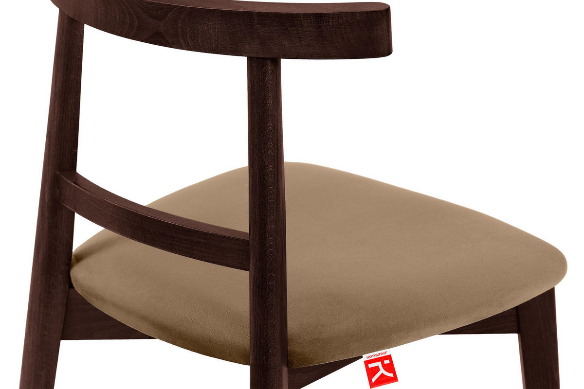 ESSTISCHSTÜHLE LILIO 2 St Vintage, Beige / Mahagoni - Beige, Holz/Textil (47/76/45cm) - KONSIMO®