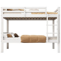 ETAGENBETT 90/200 cm aus Kiefer in Weiß, teilbar in 2 Einzelbetten - Weiß, Holzwerkstoff (90/200cm) - Flora Grace