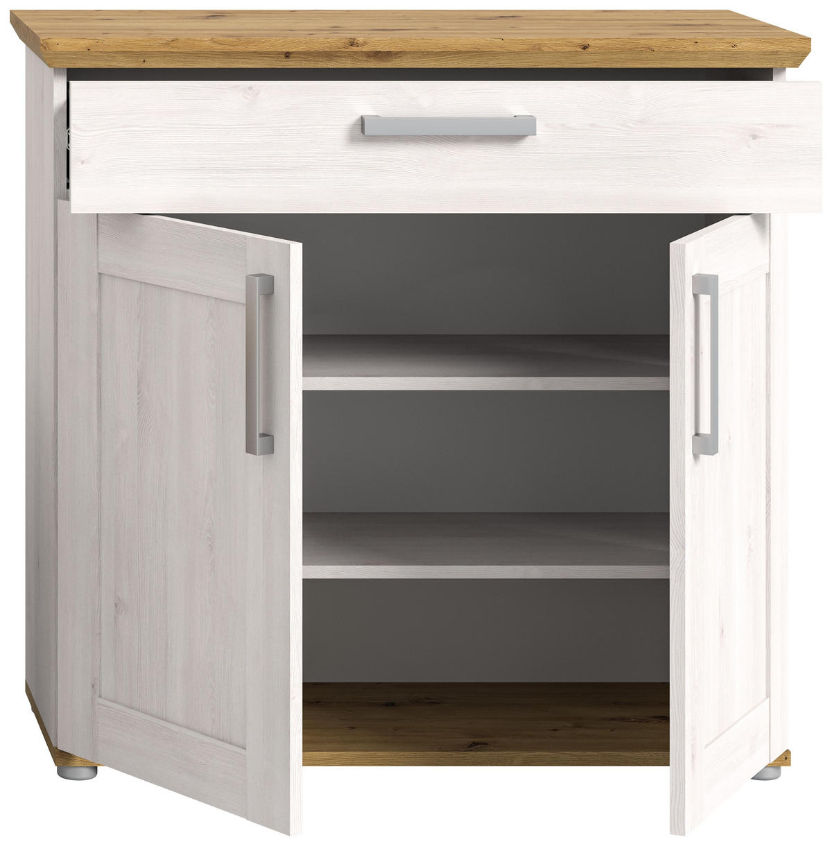 SCHUHSCHRANK Verona Garderobe in Sibiu Lärche Nb. und Artisan Eiche Nb. B/H/T: 95x92x39 cm - Lärchefarben, Holzwerkstoff (90/88/37cm)