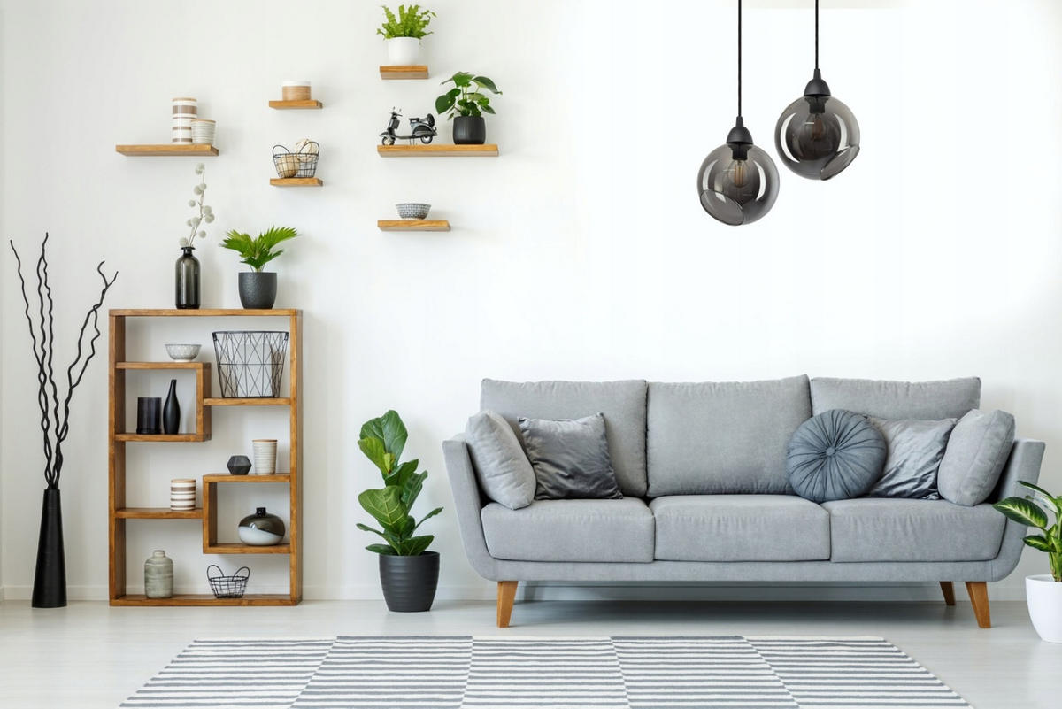 PENDELLEUCHTE Kogel - Transparent/Anthrazit, Glas/Metall (30/30/80cm) - kiki design