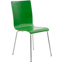 BESUCHERSTUHL Holz grün - Chromfarben/Grün, Holz/Metall (43/87/47cm) - CLP