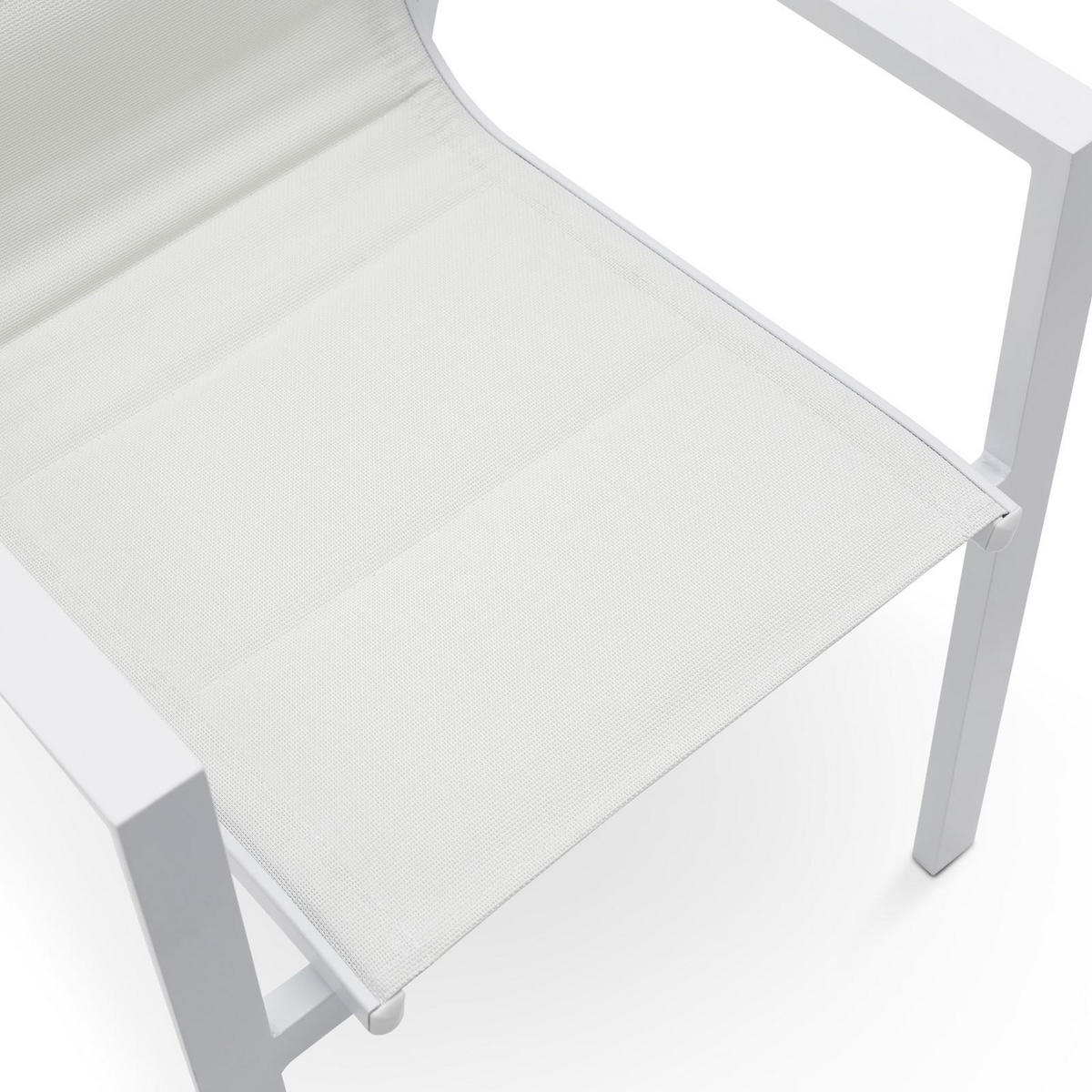 GARTENMÖBEL SET TRAPANI 7er Set grau, weiß - Grau, Glas/Metall - IDIMEX