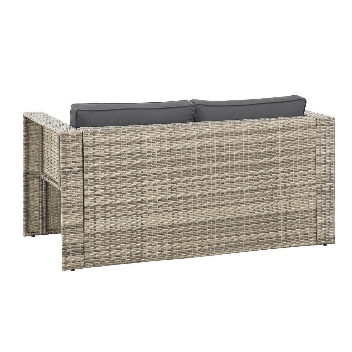 LOUNGEGARNITUR Salou inkl. Abdeckung grau - Grau, Kunststoff - Juskys