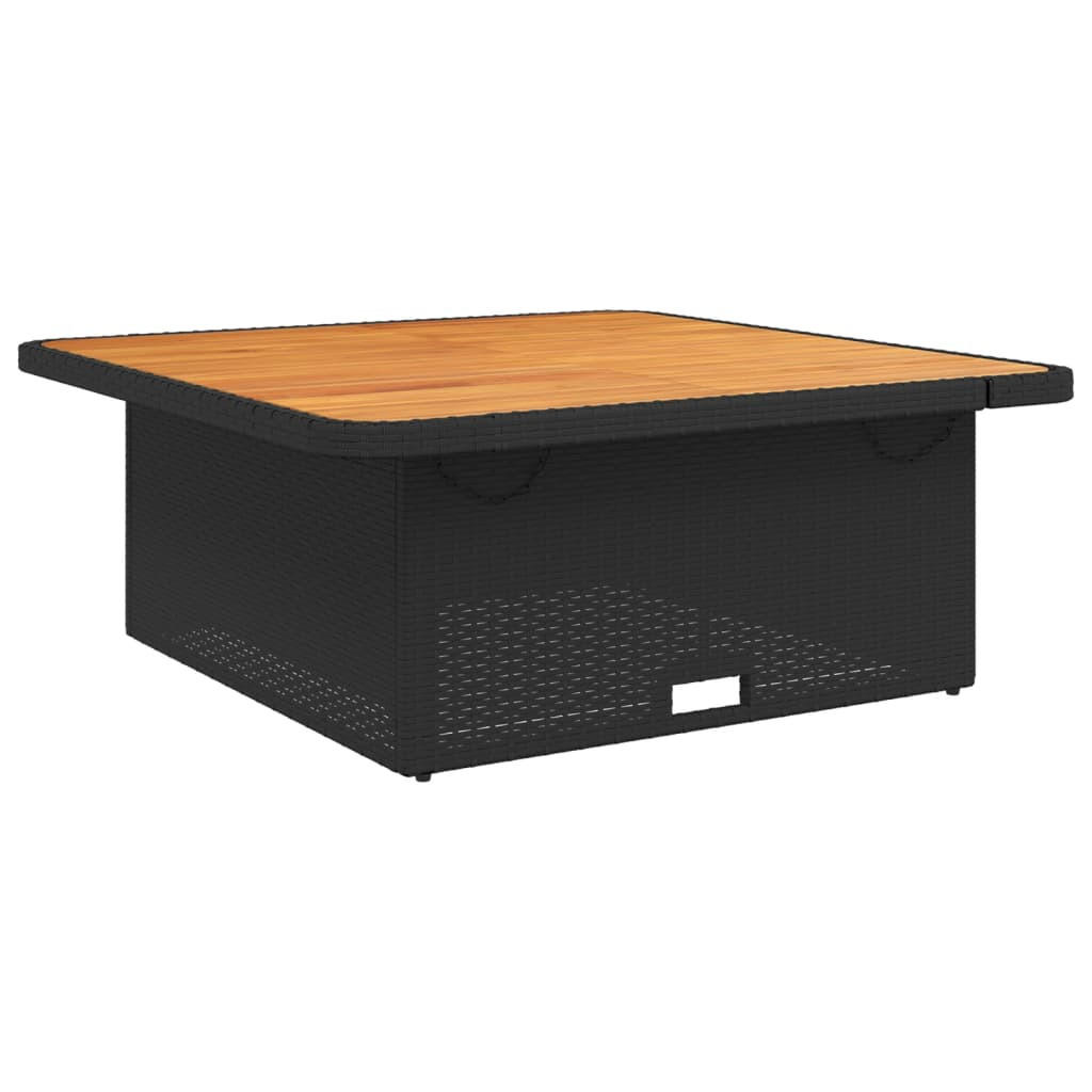 vidaXL Gartentisch Schwarz 110x71x110 cm