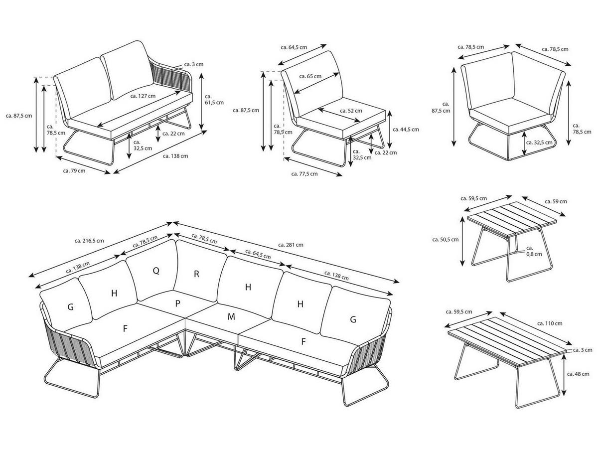 GARTEN-ECKLOUNGE Montreux Grau Polyrattan für 6 Personen - Grau, Kunststoff - bellavista - Home & Garden