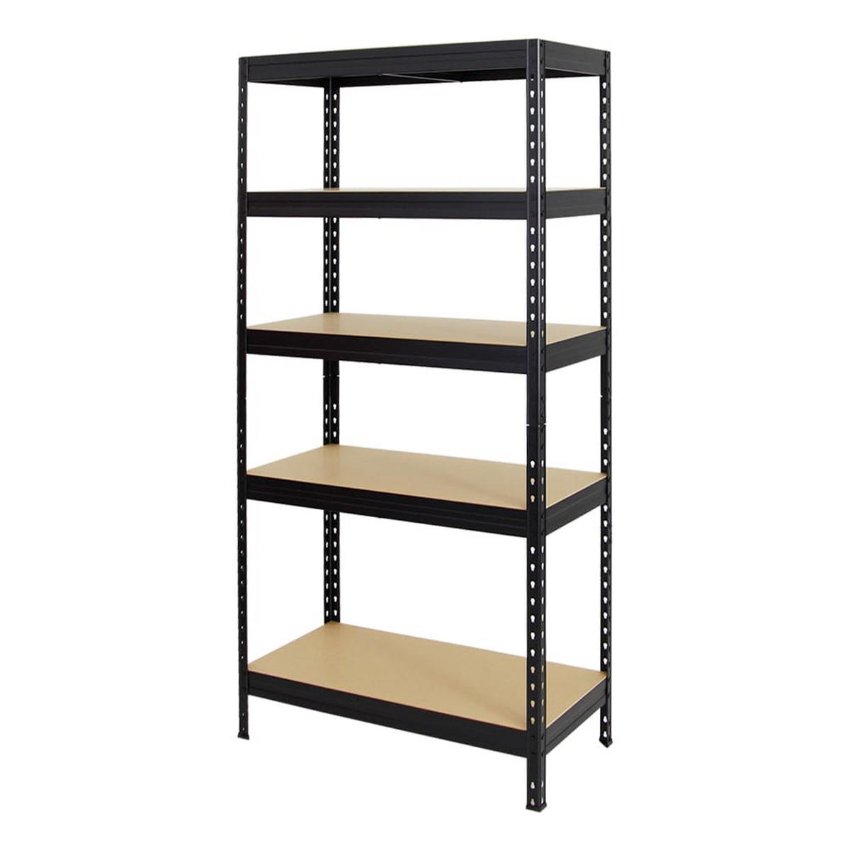 SCHWERLASTREGAL Rivet 180x90x45 cm Fachlast 250 kg Innovatives Stecksystem Schwarz - Schwarz, Metall (90/180/45cm) - PROREGAL