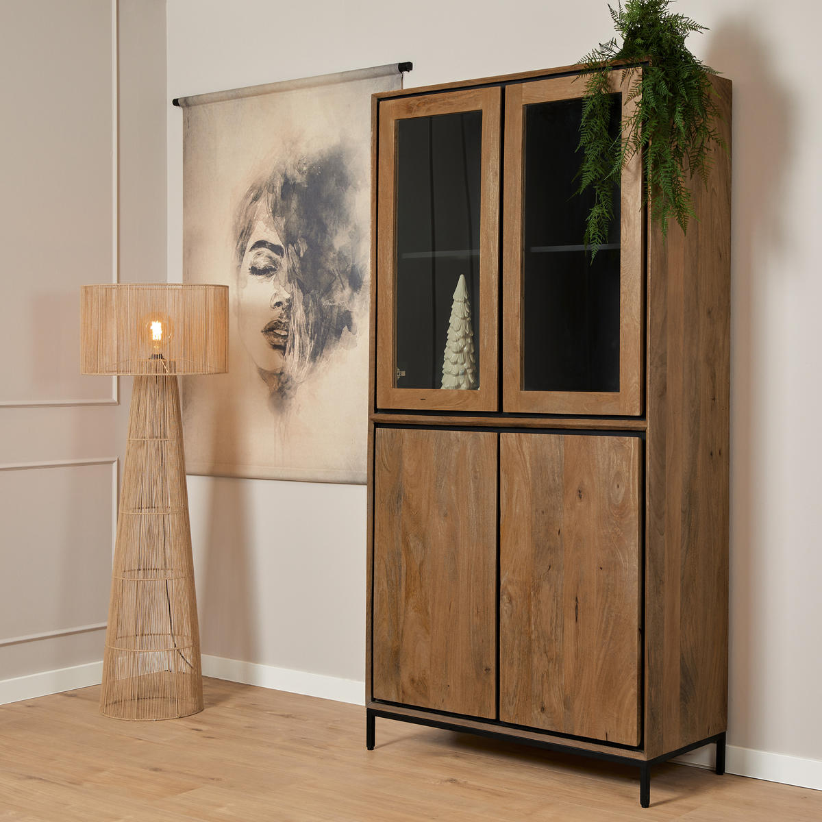 VITRINE RichWood Braun 45/100/200 cm - Braun, Holz (100/200/45cm) - Starfurn