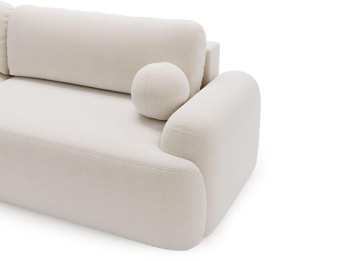 ECKSOFA Aurio weiß Links - Weiß, Holz/Textil (177/261cm) - Graingold