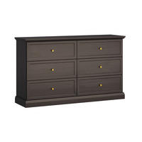 KOMMODE Toja Anthrazitfarbenes Holz - Braun, Holzwerkstoff (145.7/86/39.5cm) - Petits-meubles