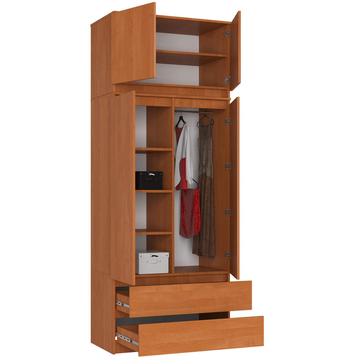 KLEIDERSCHRANK Erlefarben 234/90/51 - Erlefarben, Holzwerkstoff (90/234/51cm) - RAUMHIRSCH FURNITURE