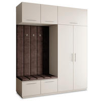GARDEROBENSCHRANK REMA 200/240/60 cm Modern Garderobe-Set Kaschmir - Kaschmir/Braun, Holzwerkstoff (200/240/60cm) - MASSENO