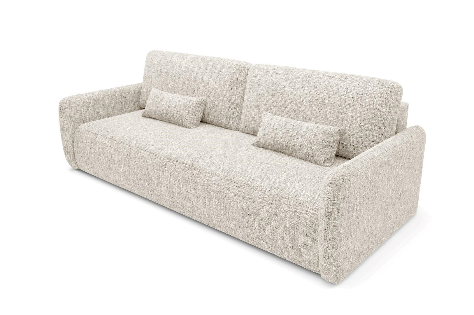 SCHLAFSOFA mit Bettkasten Hellgrau - Hellgrau/Schwarz, Holz/Holzwerkstoff (217/86/102cm) - Furnisell