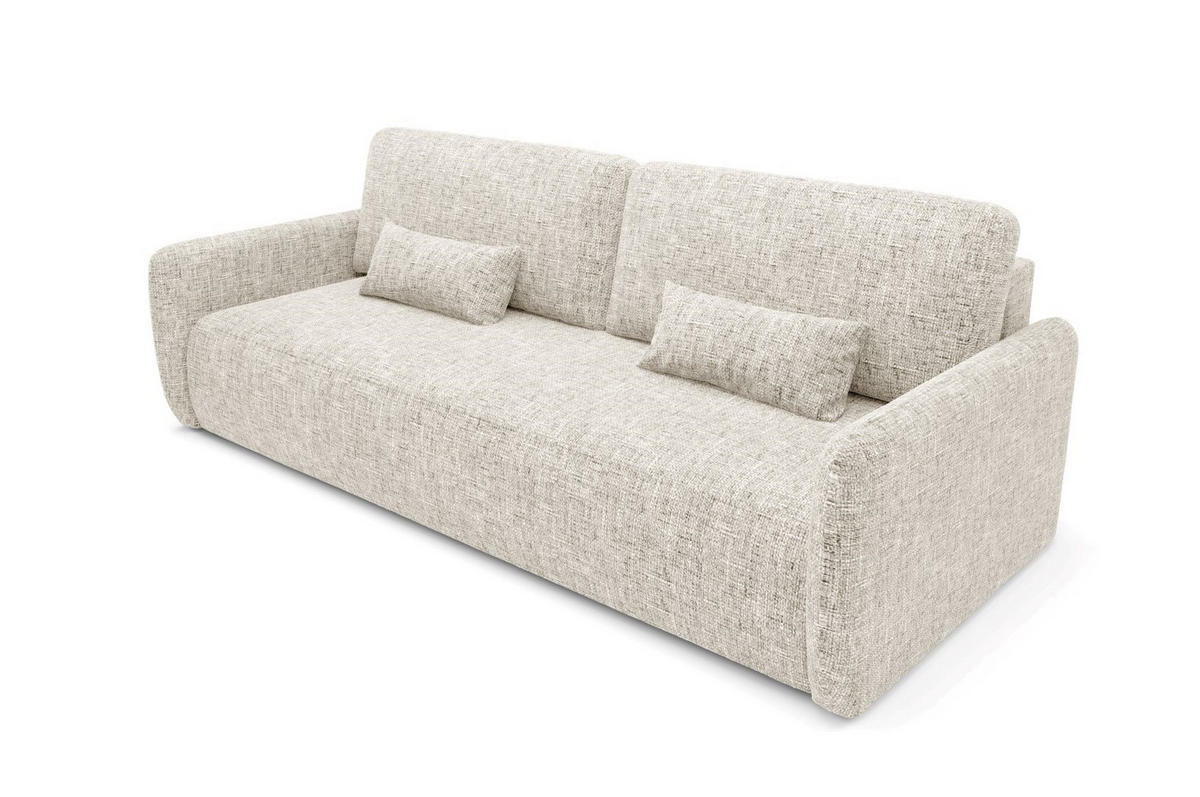 SCHLAFSOFA mit Bettkasten Hellgrau - Hellgrau/Schwarz, Holz/Holzwerkstoff (217/86/102cm) - Furnisell