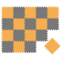SPIELMATTE ab Null - 180/90/1 cm Puzzlematte Grau - Multicolor, Kunststoff (30/30cm) - Littletom