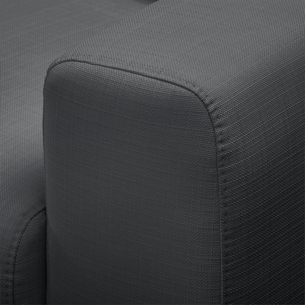 ECKSOFA - Strukturstoff - Anthrazit, Textil (286/152cm) - home24