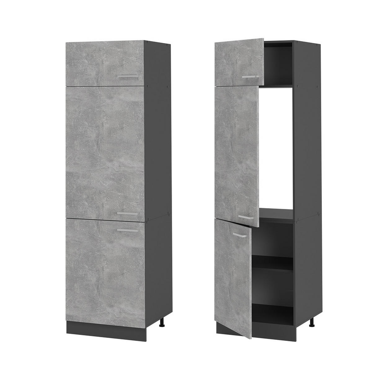 Anthrazit/Grau, Holzwerkstoff (60/206.8/57.2cm) - Vicco